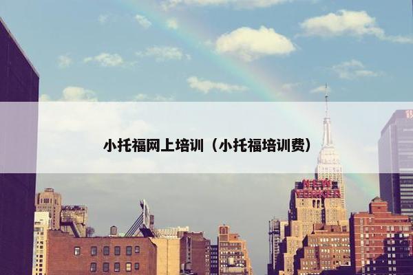 小托福网上培训（小托福培训费）