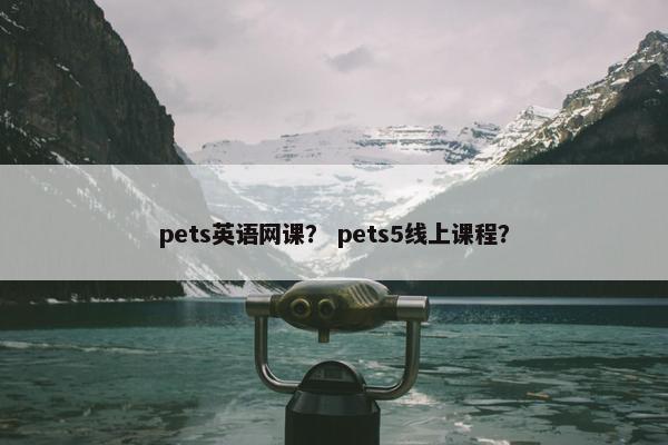 pets英语网课？ pets5线上课程？