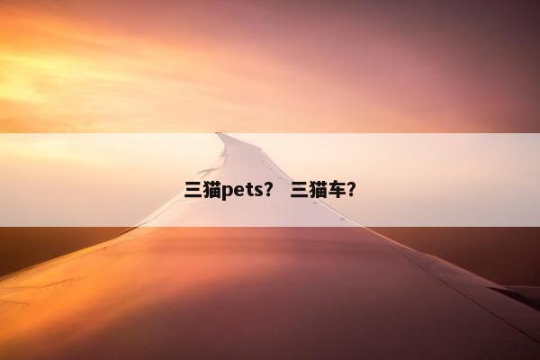 三猫pets？ 三猫车？