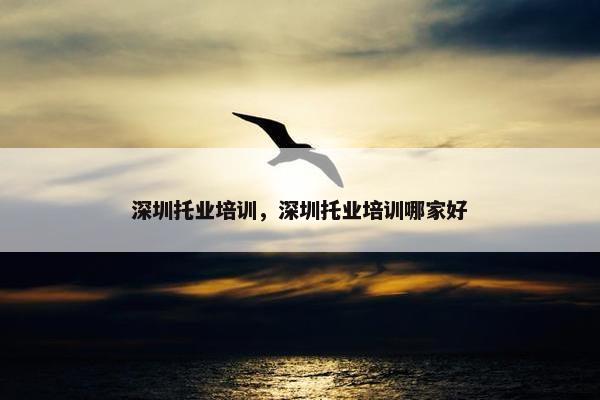 深圳托业培训，深圳托业培训哪家好