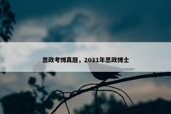 思政考博真题，2021年思政博士