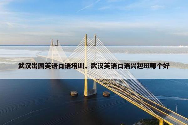 武汉出国英语口语培训，武汉英语口语兴趣班哪个好