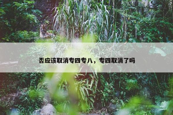 否应该取消专四专八，专四取消了吗