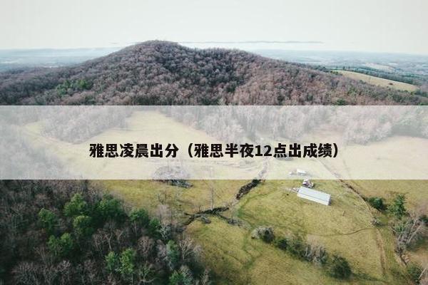 雅思凌晨出分（雅思半夜12点出成绩）