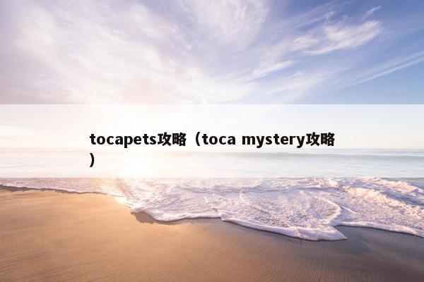 tocapets攻略（toca mystery攻略）
