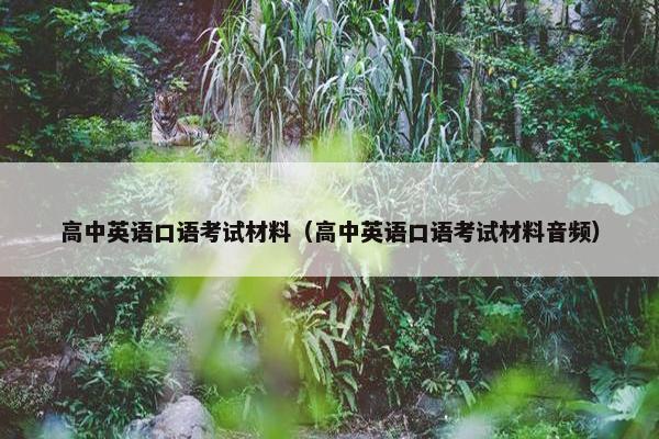 高中英语口语考试材料（高中英语口语考试材料音频）