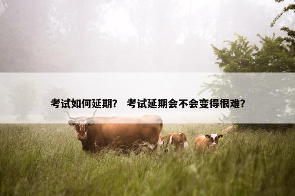 考试如何延期？ 考试延期会不会变得很难？