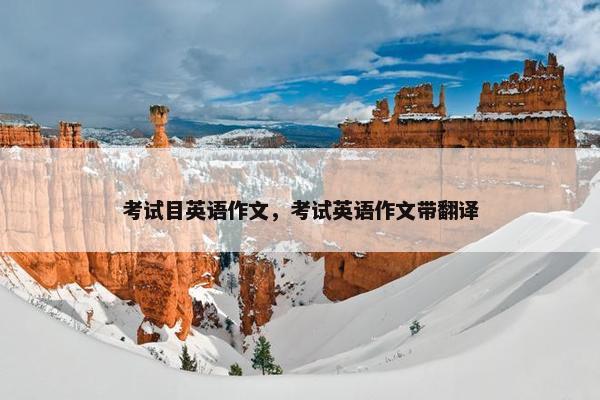 考试目英语作文，考试英语作文带翻译