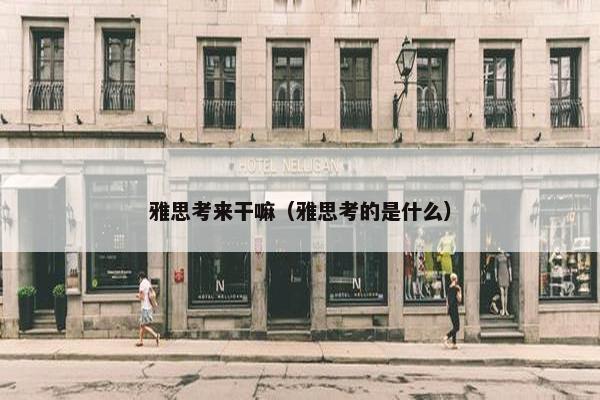 雅思考来干嘛（雅思考的是什么）
