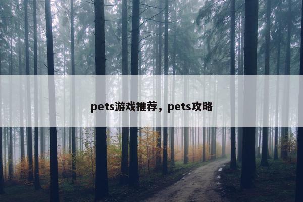 pets游戏推荐，pets攻略