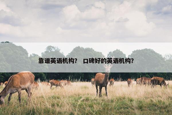 靠谱英语机构？ 口碑好的英语机构？