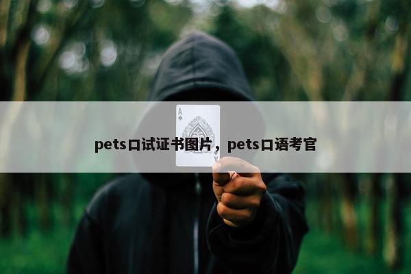 pets口试证书图片，pets口语考官