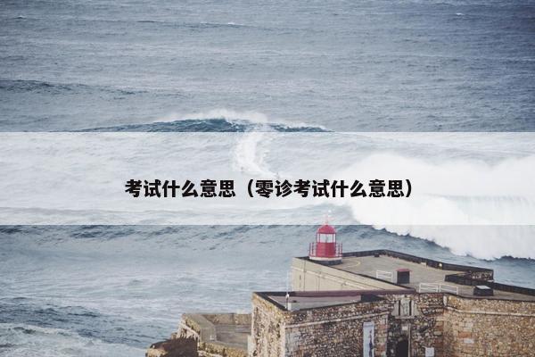 考试什么意思（零诊考试什么意思）