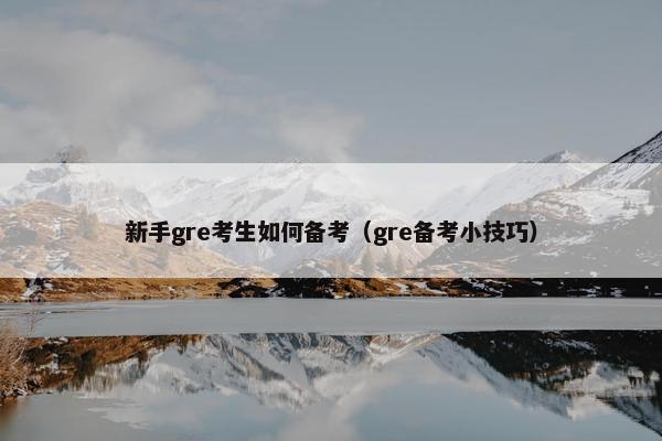 新手gre考生如何备考（gre备考小技巧）