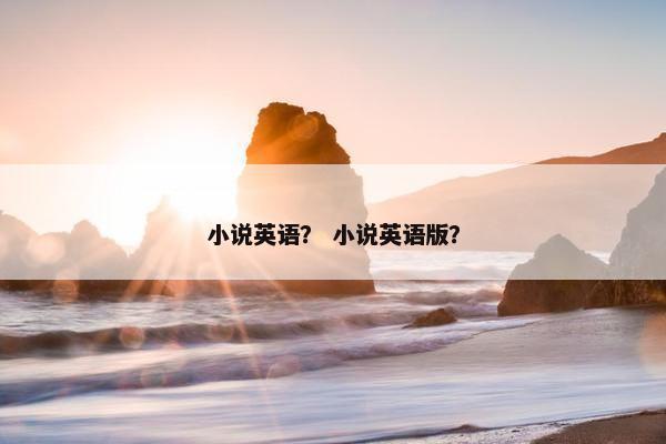 小说英语？ 小说英语版？