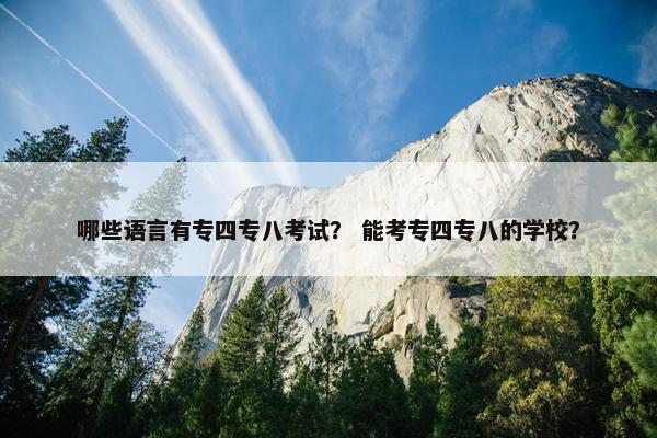 哪些语言有专四专八考试? 能考专四专八的学校? 哪些语言有专四专八考试? 能考专四专八的学校?