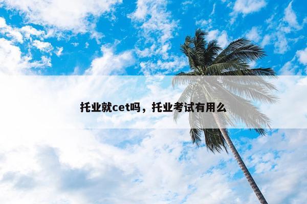 托业就cet吗,托业考试有用么