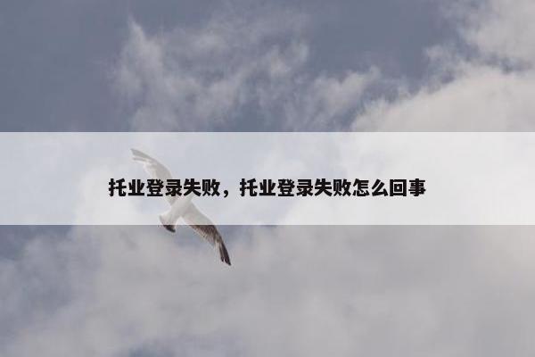 托业登录失败,托业登录失败怎么回事