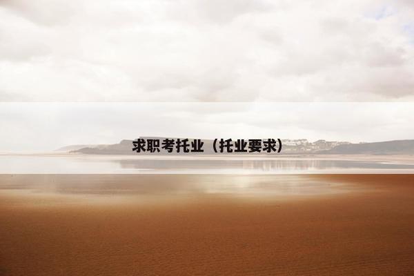 求职考托业(托业要求) 求职考托业(托业要求)
