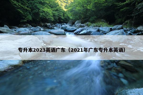 专升本2023英语广东(2021年广东专升本英语)