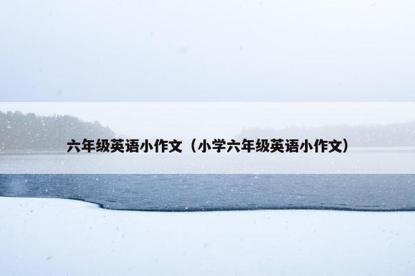 六年级英语小作文(小学六年级英语小作文)
