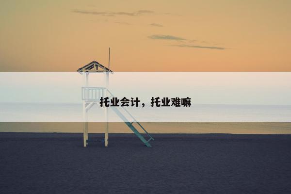 托业会计，托业难嘛