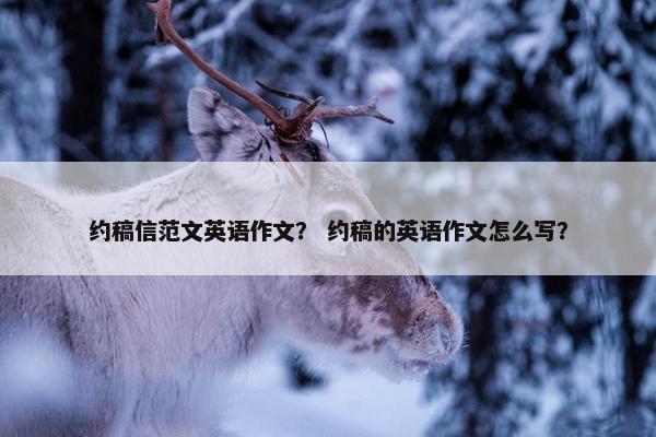 约稿信范文英语作文？ 约稿的英语作文怎么写？