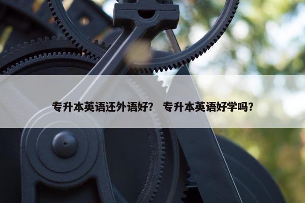 专升本英语还外语好？ 专升本英语好学吗？