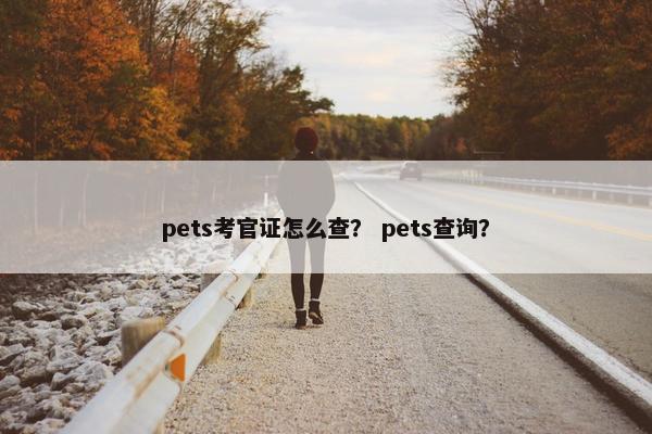 pets考官证怎么查？ pets查询？