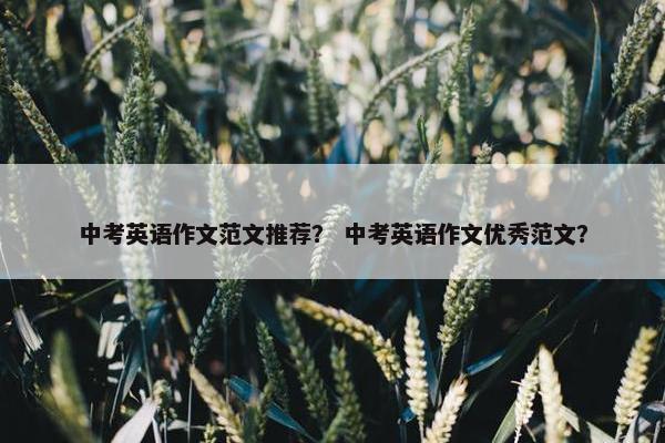 中考英语作文范文推荐？ 中考英语作文优秀范文？