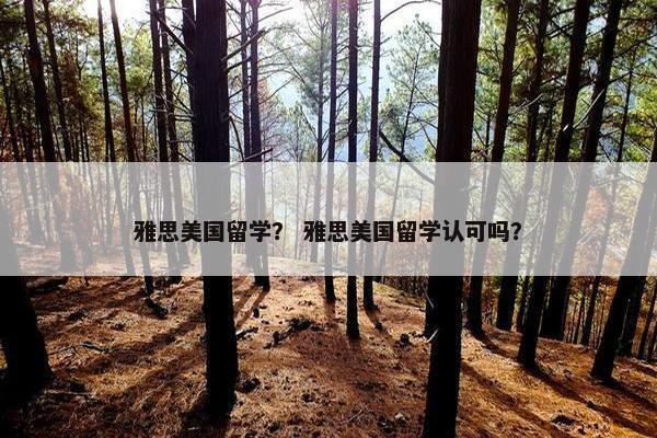 雅思美国留学？ 雅思美国留学认可吗？