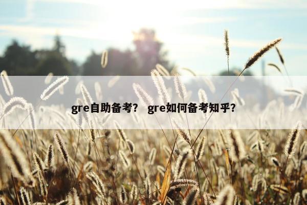 gre自助备考？ gre如何备考知乎？