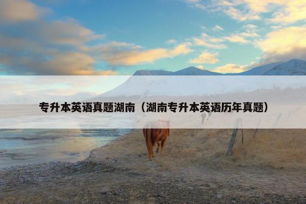 专升本英语真题湖南（湖南专升本英语历年真题）