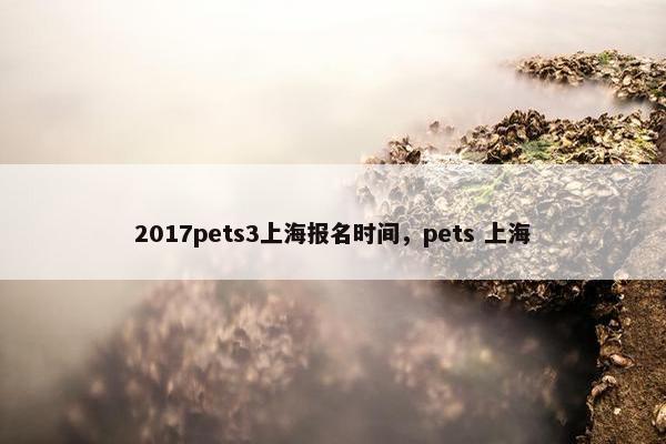2017pets3上海报名时间，pets 上海