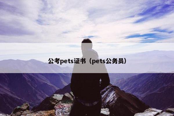 公考pets证书（pets公务员）