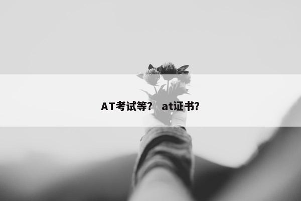 AT考试等？ at证书？