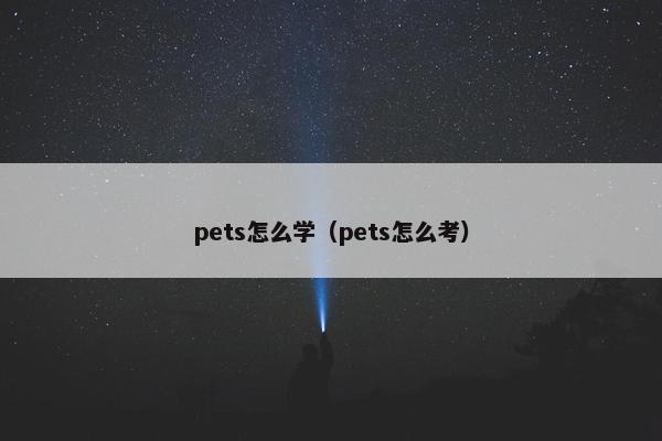 pets怎么学（pets怎么考）