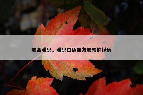 聚会雅思，雅思口语朋友聚餐的经历