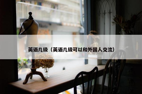 英语几级（英语几级可以和外国人交流）