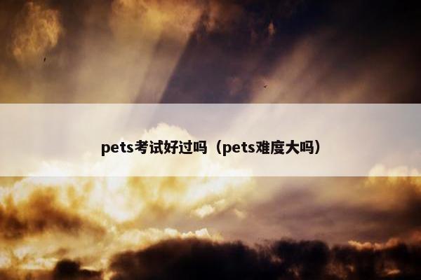 pets考试好过吗（pets难度大吗）