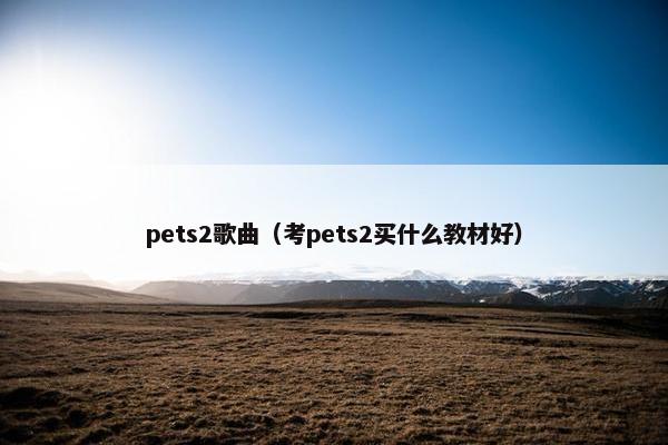 pets2歌曲（考pets2买什么教材好）