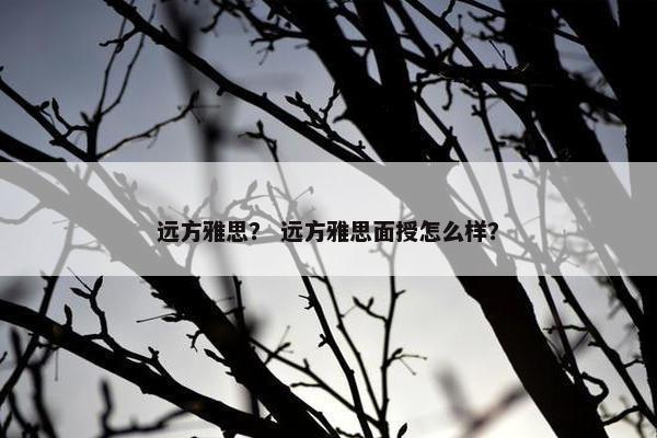 远方雅思？ 远方雅思面授怎么样？