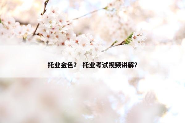 托业金色？ 托业考试视频讲解？