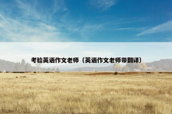 考验英语作文老师（英语作文老师带翻译）