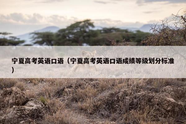 宁夏高考英语口语（宁夏高考英语口语成绩等级划分标准）