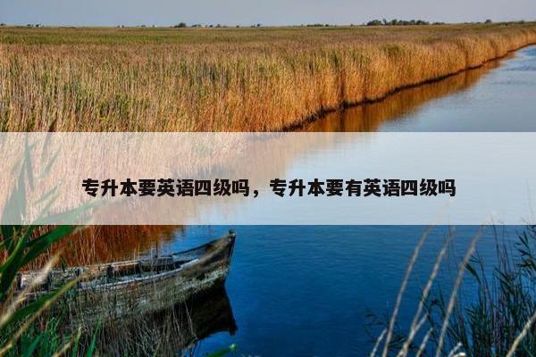 专升本要英语四级吗，专升本要有英语四级吗