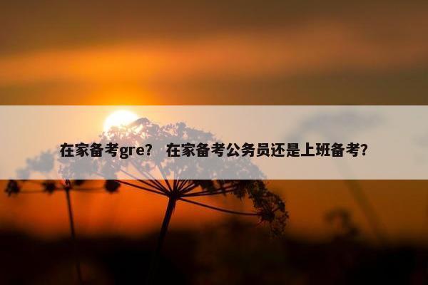 在家备考gre? 在家备考公务员还是上班备考?